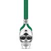 Colliers | Zancan Gioielli Zancan Kevlar Necklace With Silver Skull Pendant. Vert Fonce