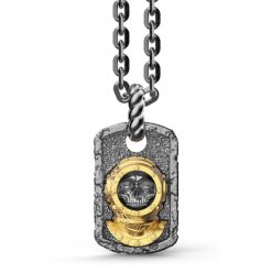 Colliers | Zancan Gioielli Zancan Burnished Silver Necklace With Diver.