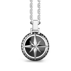 Colliers | Zancan Gioielli Zancan Silver Necklace With Wind Rose Pendant.