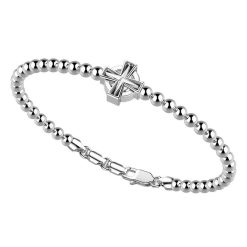 Bracelets | Zancan Gioielli Zancan Silver Bracelet With Spheres And Greek Cross. Classique