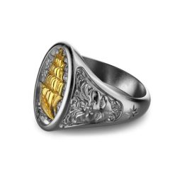 Bagues | Zancan Gioielli Zancan Burnished Silver Ring With Sailboat. 20