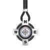 Colliers | Zancan Gioielli Zancan Necklace With A White Silver Compass And Black Spinels.