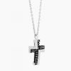 Colliers | Zancan Gioielli Zancan White Gold Necklace With Cross And Diamonds.