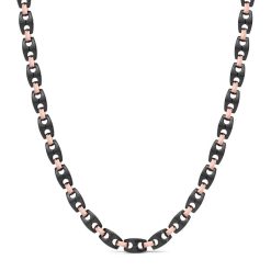 Colliers | Zancan Gioielli Collier Zancan En Or 18Kt, Ceramique Noire Et Diamants. Or Rose