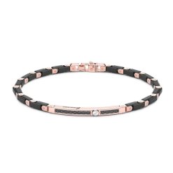 Bracelets | Zancan Gioielli Bracelet Zancan En Or 18Kt Et Ceramique Noire. Or Rose