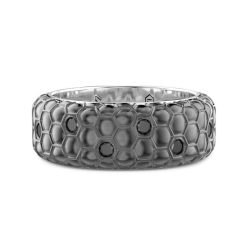 Bagues | Zancan Gioielli Bague A Bande Zancan En Argent. Noir