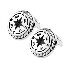 Boutons De Manchette | Zancan Gioielli Zancan Silver Cufflinks With Wind Rose.