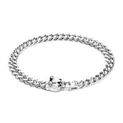 Bracelets | Zancan Gioielli Zancan Silver Curb Chain Bracelet With Pit Bull Head Closure. 19