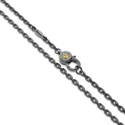 Colliers | Zancan Gioielli Zancan Burnished Silver Necklace With Anchor.