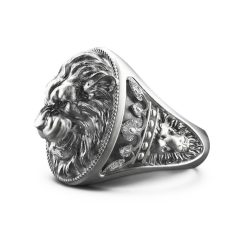 Bagues | Zancan Gioielli Zancan Silver Lion Ring With Vintage Finish. 18