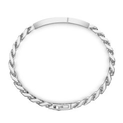 Bracelets | Zancan Gioielli Zancan Silver Curb Chain Bracelet With Black Stones. 19