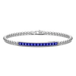 Bracelets | Zancan Gioielli Bracelet Zancan En Argent Avec Plaque Centrale. Bleu