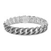 Bracelets | Zancan Gioielli Zancan Silver Curb Chain Bracelet With Black Striated Finish.