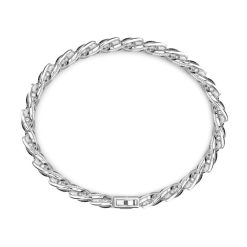 Bracelets | Zancan Gioielli Zancan Silver Curb Chain Bracelet With Black Striated Finish.