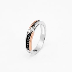 Bagues | Zancan Gioielli Zancan White And Rose Gold Ring With Diamonds.