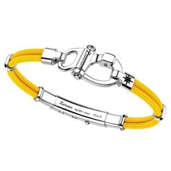 Bracelets | Zancan Gioielli Zancan Kevlar Bracelet With Silver Nautical Hook. Jaune