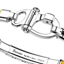 Bracelets | Zancan Gioielli Zancan Kevlar Bracelet With Silver Nautical Hook. Jaune