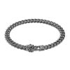 Bracelets | Zancan Gioielli Zancan Silver Curb Chain Bracelet With Lion Head Closure.