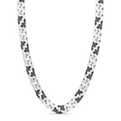 Colliers | Zancan Gioielli Zancan Silver And Black Ceramic Curb Chain Necklace.