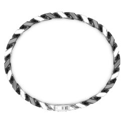 Bracelets | Zancan Gioielli Zancan Silver Ceramic Curb Chain Bracelet.