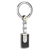 Porte-Cles | Zancan Gioielli Zancan Silver Curb Chain Keychain With Leather Effect Tag.