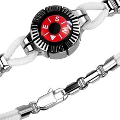 Bracelets | Zancan Gioielli Zancan Silver Bracelet With Compass. Blanc