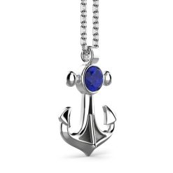 Colliers | Zancan Gioielli Necklace With Anchor Pendant With Natural Lapis Lazuli