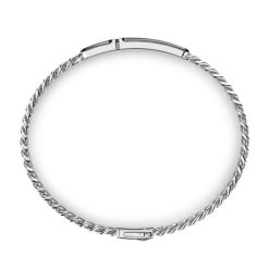 Bracelets | Zancan Gioielli Zancan Silver Curb Chain Bracelet With Tag And Black Stone. 20