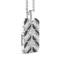 Colliers | Zancan Gioielli Collier Zancan En Argent Avec Pendentif Plaque Et Pierres. Noir