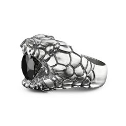 Bagues | Zancan Gioielli Zancan Silver Cobra Ring With Vintage Finish. 18