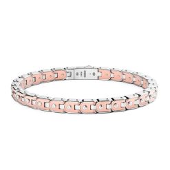 Bracelets | Zancan Gioielli Zancan Silver And Rose Gold Men'S Bracelet. Or Rose