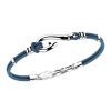 Bracelets | Zancan Gioielli Zancan Silver Bracelet With Silver Hook. Bleu Aviateur