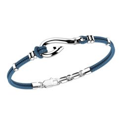 Bracelets | Zancan Gioielli Zancan Silver Bracelet With Silver Hook. Bleu Aviateur