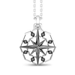 Colliers | Zancan Gioielli Collier Zancan En Argent Avec Pendentif Rose Des Vents.