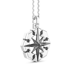 Colliers | Zancan Gioielli Collier Zancan En Argent Avec Pendentif Rose Des Vents.