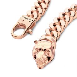 Bracelets | Zancan Gioielli Zancan Silver Curb Chain Bracelet With Bear Head Closure.