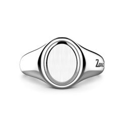 Bagues | Zancan Gioielli Zancan Round Silver Signet Ring. 18