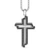 Colliers | Zancan Gioielli Collier Zancan En Argent Avec Pendentif Croix Et Pierres. Noir