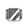 Bagues | Zancan Gioielli Zancan Silver Ring With Black Stones. 18