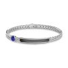 Bracelets | Zancan Gioielli Zancan Silver Curb Chain Bracelet With Tag And Lapis Lazuli Stones.