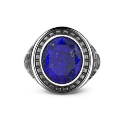 Bagues | Zancan Gioielli Zancan Silver Blue Stone Ring. 18