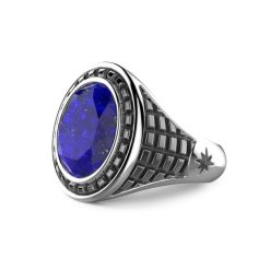 Bagues | Zancan Gioielli Zancan Silver Blue Stone Ring. 18