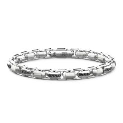 Bracelets | Zancan Gioielli Zancan Silver Link-Only Bracelet With Black Stones. 19