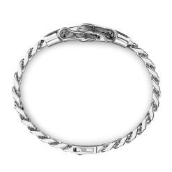 Bracelets | Zancan Gioielli Zancan Silver Curb Chain Bracelet With Buckle And Black Stones. 19