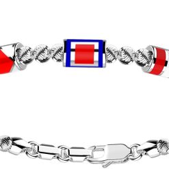 Bracelets | Zancan Gioielli Zancan Silver Beads Bracelet With Three Nautical Flags. Classique