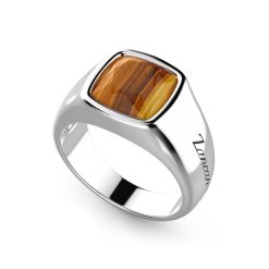 Bagues | Zancan Gioielli Silver Ring With Tiger'S Eye. 18