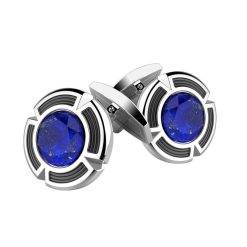 Boutons De Manchette | Zancan Gioielli Silver Cufflinks With Lapis Lazuli.