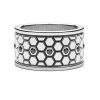 Bagues | Zancan Gioielli Zancan Silver Broad Band Ring With Black Stones. 18