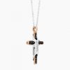 Colliers | Zancan Gioielli Zancan White Gold Necklace With Cross And Diamonds.