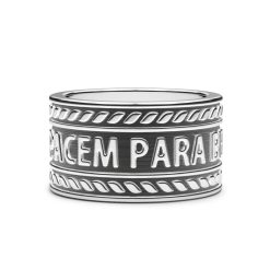 Bagues | Zancan Gioielli Zancan Banded Silver Ring With Latin Inscription. 18